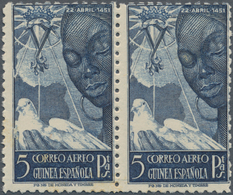 Spanische Besitzungen Im Golf Von Guinea: 1951, 500th Birthday Of Queen Isabella 5pta. Deep Blue (in - Spanish Guinea