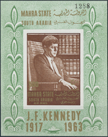 Aden - Mahra State: 1967, J. F. Kennedy, Impfer. Souvenir Sheet, Investment Lot Of 23 Copies Mint Ne - Aden (1854-1963)