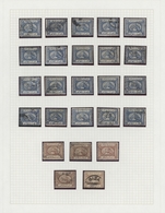 Ägypten: 1867/1871, "Sphinx/Pyramid", Used Collection Of Apprx. 140 Stamps On Album Pages, Comprisin - 1866-1914 Ägypten Khediva