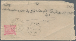Ägypten: 1880/1888, Lot Of Eight Covers Franked With Pyramid/Sphinx Issues, Some Postal Wear/roughly - 1866-1914 Khedivaat Egypte