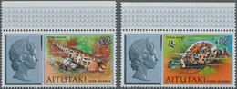 Aitutaki: 1975, Sea-animal Definitives Complete Set Of Two $2 ‚Terebra Maculata‘ And $5 ‚Cypraea Hes - Aitutaki