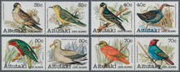 Aitutaki: 1982, Bird Definitives Part Set Of Eight Stamps In Four Se-tenant Pairs 35c. To 70c. (comp - Aitutaki