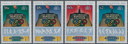 Aitutaki: 1984, Summer Olympics Los Angeles Complete Set Of Four In A Lot With About 185 Sets In Par - Aitutaki