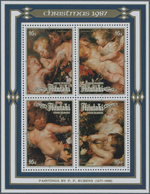 Aitutaki: 1987, Christmas Miniature Sheet With Four Different Rubens Paintings In A Lot With About 1 - Aitutaki