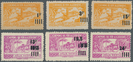 Algerien: RAILWAY PARCEL STAMPS: 1930's/1940's (ca.), Accumulation With 14 Different Railways Stamps - Brieven En Documenten