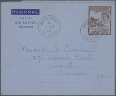 Anguilla: 1953/85 Ca. 676 Used And Unused Airletters With Revaluation Used Abroad To USA, Canada Etc - Anguilla (1968-...)