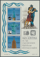 Argentinien: 1985/1993 (ca.), Accumulation Of Mostly Thematic Stamps Incl. Flowers, History, Paintin - Autres & Non Classés