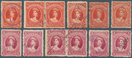 Queensland: 1882/1900 (ca.), QV Heads Large Types 2s.6d. Vermilion, 5s. Rose, 10s. Brown And £1 Deep - Brieven En Documenten