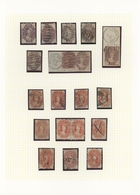 Tasmanien: 1857/1872 (ca.), Specialised Used Collection Of 6d. Lilac/violet (26) And 1s. Orange (11) - Lettres & Documents