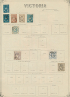 Australien: 1850/1920, Interesting Collection On Old Leaves With Main Focus On Australian States. Pl - Colecciones