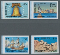 Bangladesch: 1976, Bicentennary Of American Independence Complete IMPERFORATE Set Of Four (Liberty B - Bangladesch