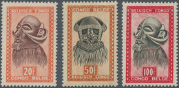 Belgisch-Kongo: 1948, African Art Defnitives 20fr. Orange/violet (dancing Mask), 50fr. Orange/black - Verzamelingen