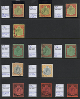 Bermuda-Inseln: 1938-1953: Group Of 35 Used KGVI. High Value Stamps, From 2s. To £1, With Almost Dif - Bermuda