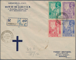 Birma / Burma / Myanmar: From 1900 (ca). Lot Of About 282 Items With Covers And Cards, Thereof 201 P - Myanmar (Burma 1948-...)