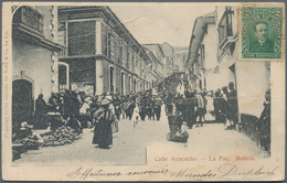 Bolivien: 1914/1963, Small Box With 90 Picture Postcards Including Some Genuine Photographs. Besides - Bolivien