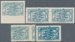 Brasilien: 1943, President's Visit, Mainly Mint Lot Of 14 Stamps, Comprising Imperf., Pairs Imperf. - Usados
