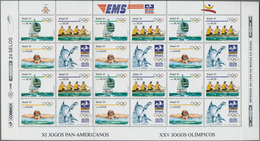 Brasilien: 1991, Panamerican Sport Games And Summer Olympics Barcelona 1992 Complete Se-tenant Set O - Used Stamps