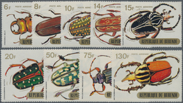 Burundi: 1970, Beetles Complete Airmail Set Of Nine In A Lot With About 160 Complete Sets In Larger - Verzamelingen