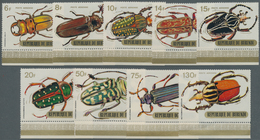 Burundi: 1970, Beetles Complete Airmail Set Of Nine In A Lot With About 160 Complete Sets In Larger - Colecciones