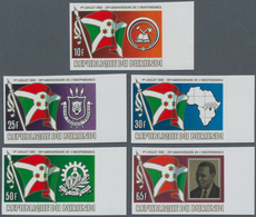 Burundi: 1983, 20 Years Of Independence Complete IMPERFORATE Set Of Five In A Lot With 158 Sets Most - Sammlungen