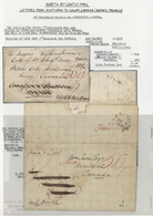 Canada: 1830/1874, 8 Entires To And From Lower Respective Uper Canada. The Wto Provinces Were United - Collections