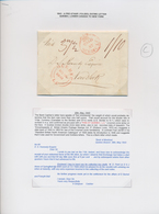 Canada: 1840/1848, 24 Pre Philatelic Entires Most Of Them Sent To USA. Well Ritten Up Collection On - Sammlungen