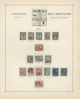 Canada: 1851-1876, Nette Kleine Sammlung Ab Breitrandiger 5c. „Bieber“, Dabei Ausgabe 1859-64 Komple - Verzamelingen