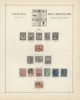 Canada: 1851-1876, Nette Kleine Sammlung Ab Breitrandiger 5c. „Bieber“, Dabei Ausgabe 1859-64 Komple - Collections