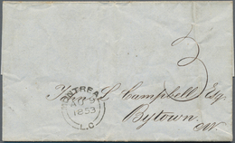 Canada: 1852/1864, Nice Lot Of Five Letters, Most Of Them Sent To USA With Many Different "Paid" Mar - Sammlungen