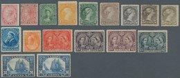 Canada: 1859/1929, Lot Of 17 (mainly Unused) Stamps, A Nice Part Large And Small Heads Incl. Better - Sammlungen
