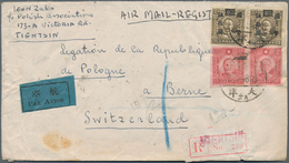 China: 1946/48, 6 Interesting Airmail Covers Including 2 Missionary Covers From Laolung And Tungkun. - Andere & Zonder Classificatie