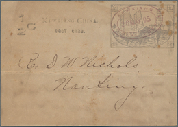 China - Lokalausgaben / Local Post: Kewkiang, 1896, Local Post Card 1/2 C. (4): Used "KEWKIANG 26 MA - Autres & Non Classés
