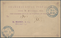 China - Shanghai: 1878/1893 (ca.), Collection Of Mint/used/cto Stationery On Pages Inc. Cards (16), - Andere & Zonder Classificatie
