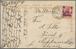 China - Fremde Postanstalten / Foreign Offices: Germany, 1906 Ppc (5) To Switzerland, Netherlands An - Autres & Non Classés