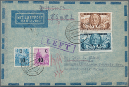 China - Volksrepublik: 1951/58, 6 Covers And 2 Cards, Some With Slight Damages Including Folds. - Otros & Sin Clasificación