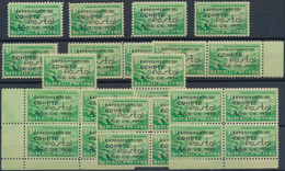 Cuba: 1939, Airmail Overprint 10c. Yellow-green, 25 Copies Unmounted Mint. Yvert PA31 (25), 1.750,- - Other & Unclassified