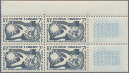 Französisch-Polynesien: 1958, 10 Years Of Human Rights 7fr. In A Lot With About 200 Stamps Mostly In - Unused Stamps