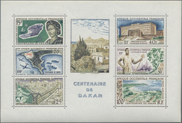 Französisch-Westafrika: 1958, 100 Years Dakar In A Lot With 65 Miniature Sheets, Mint Never Hinged, - Autres & Non Classés