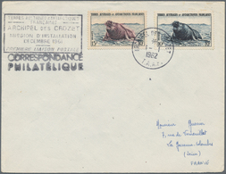 Französische Gebiete In Der Antarktis: 1962/2007, Interessante Sammlung Der "Post- Und Sonderstempel - Cartas & Documentos