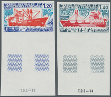 Französische Gebiete In Der Antarktis: 1977, Freighters Set Of Two With 1.20fr. ‚Magga Dan‘ And 1.40 - Briefe U. Dokumente