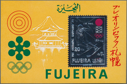 Fudschaira / Fujeira: 1970/1971, Stock Of GOLD And SILVER Foil Souvenir Sheets Mint Never Hinged In - Fudschaira