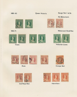 Grenada: 1861/1881, Mainly Used Collection Of 54 Stamps Of Early QV Issues On Written Up Album Pages - Grenada (...-1974)