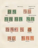 Grenada: 1861/1881, Mainly Used Collection Of 54 Stamps Of Early QV Issues On Written Up Album Pages - Granada (...-1974)
