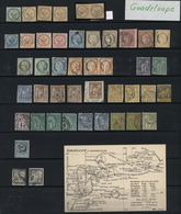 Guadeloupe: 1865/1912, Used And Mint Collection Of Apprx. 150 Stamps On Stockpages From A Nice Secti - Brieven En Documenten