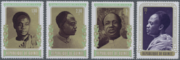 Guinea: 1973, 10 Years Organisation For African Unity (OAU) Complete Set Of Four Showing President K - Guinée (1958-...)