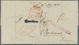Indien: 1832-1890's: Group Of 12 Covers/letters/postal Stationery Envelopes To FRANCE, With Six Stam - 1852 Provincia Di Sind