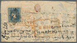 Indien: 1854-55: Nine Covers Franked With Lithographed ½a. (six, Different Dies/shades) And 1a. (two - 1852 District De Scinde