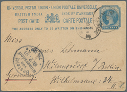 Indien: 1882/1905, Seapost Postmarks, Covers And Used Stationery (27 Inc. 7 Inbound) All With Seapos - 1852 District De Scinde