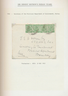 Indien: 1910/2000 (ca.): A Fascinating Collection With Much Based On The Correspondence Of Sir Ernes - 1852 District De Scinde