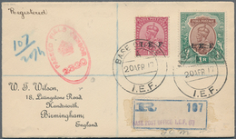 Indien: 1917/47, Censored Mails Group, 28 Covers Inc. Mail From Iraq (2) Madagascar, "naval Censor L - 1852 Provincie Sind